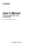 Citizen BD2-2860 User`s manual