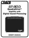 Crate GT-80D Owner`s manual