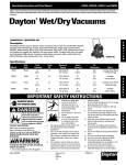 Dayton 2RPD8 Operating instructions