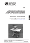 DURKOPP ADLER 610 Operating instructions