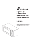 Amana LD10D2 Owner`s manual