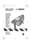 Bosch GBH 4-32 DFR Professional Operating instructions