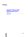 Dialogic DMG1008DNI User`s guide