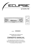 Eclipse CD3424 Owner`s manual