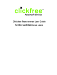 Clickfree Transformer SE User guide