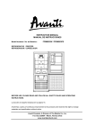 Avanti FFBM922W Instruction manual