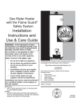 American Water Heater Gas Water Heater Use & care guide