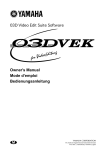 Yamaha 03DVEK Owner`s manual