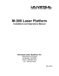 Universal Laser Systems Laser Platform M-300 Specifications