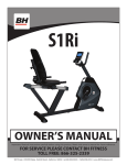 BH FITNESS S1Ri Owner`s manual