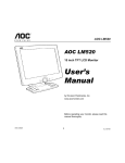 AOC LM520 User`s manual