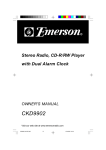 Emerson CKD9902 Owner`s manual