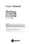 Eizo FlexScan EV2023W User`s manual