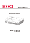 Eiki LC-WAU200 Owner`s manual