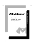 Bench Meterman BDM40 Operator`s manual