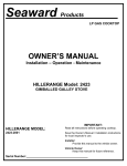 Seaward HILLERANGE 2423 Owner`s manual