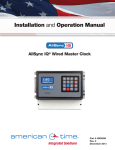 American Time Wired Tone Generator Installation manual