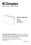 Dimplex DF2500L Owner`s manual