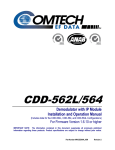 Comtech EF Data Vipersat CDD-564L Product specifications