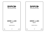 Barco R9000740 Owner`s manual