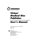 Codonics Virtua User`s manual