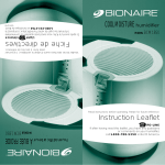 Bionaire BCM1850 Operating instructions