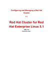 Red Hat CLUSTER SUITE FOR ENTERPRISE LINUX 5.1 Installation guide