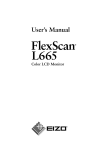 Eizo FlexScan L 665  L665 L665 User`s manual