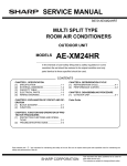Sharp AY-XPM12FR Service manual