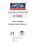 Mega H-330A Instruction manual