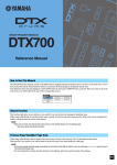 Yamaha DTX700 Owner`s manual