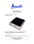 Avanti IHP1501 Instruction manual