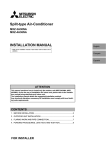 Mitsubishi Electric MXZ-3A30NA Installation manual