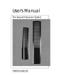 MartinLogan Sequel II User`s manual