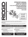 RIDGID GP80145SW Operator`s manual