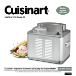 Cuisinart ICE-50BCC Series Specifications