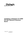Dialogic TX4000 PCI SS7 Installation manual
