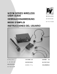 Electro-Voice Wireless Guitar System GS-2000A User guide