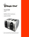 Magic Chef MCST4ST Instruction manual