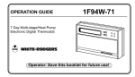 White Rodgers 1F94W-71 Programming instructions