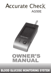 Biocare AccurateCheck AG50E Owner`s manual