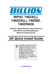 Billion BiPAC 7402(G)X(L) Series Install guide