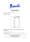 Avanti WC31 Instruction manual