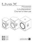 Electro-Voice ELX 112 Owner`s manual