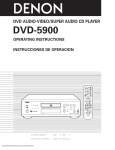 Denon DVD-5900 Operating instructions