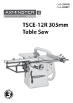 Axminster TSCE-12R Instruction manual