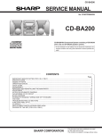 Sharp CD-BA200 Service manual