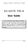 Autostart AS-6070 TW User guide