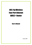 Eusso Wireless ADSL2+ 4-Port Router User`s manual