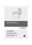 Bosch MUM 6N11 UC Operating instructions